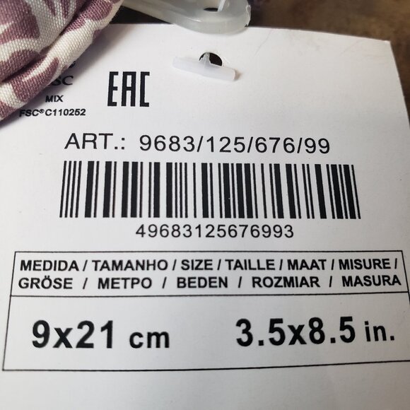 Beautiful Natural Botanical pink cream white purple print reversible sleep mask - Picture 7 of 10